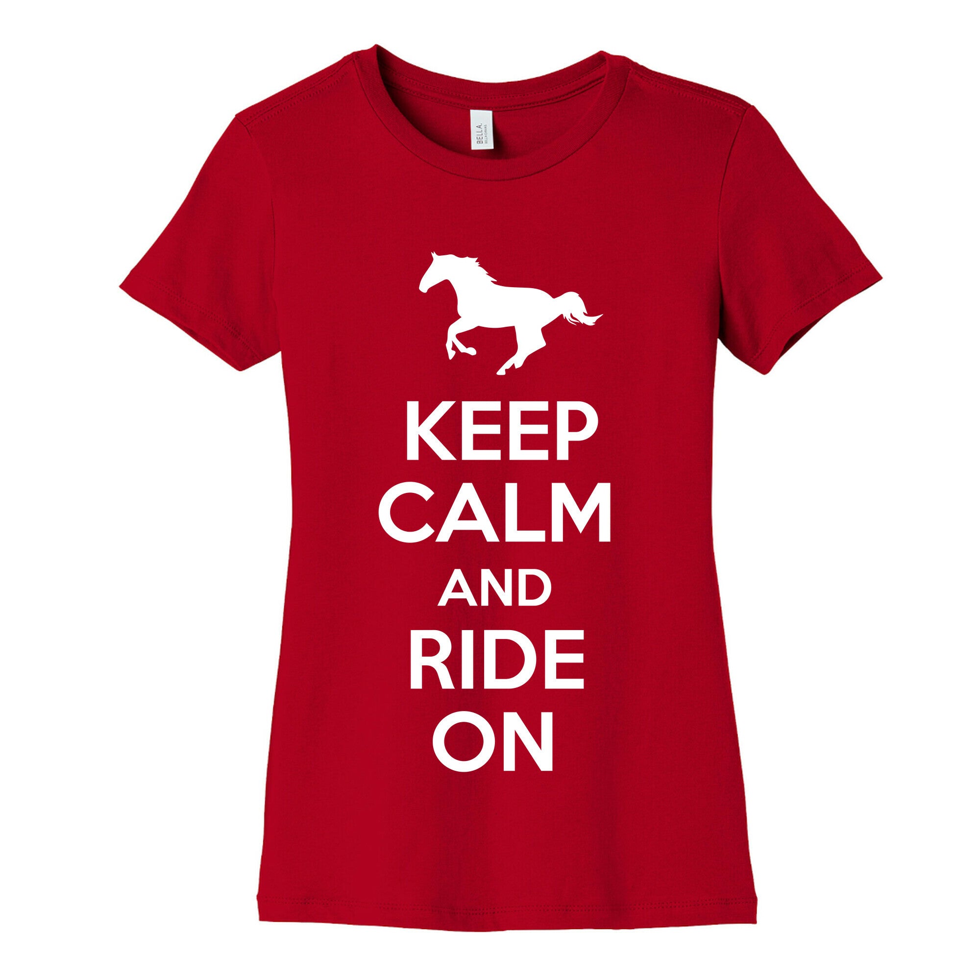 Keep Calm and Ride On Women's Cotton Tee